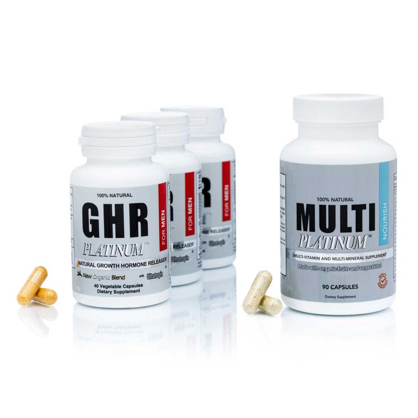 GHR Platinum for Men 90 day supply with free multi