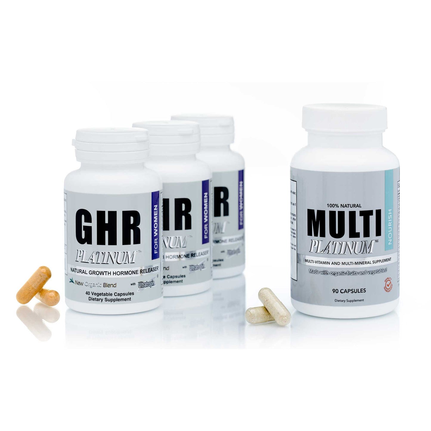 GHR Platinum for Women 90 day supply - free multivitamins included