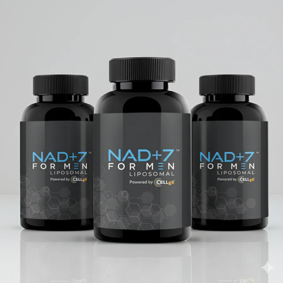 NAD7 Liposomal NAD+ Booster: Buy 2 Bottles Get 1 Bottle Free.