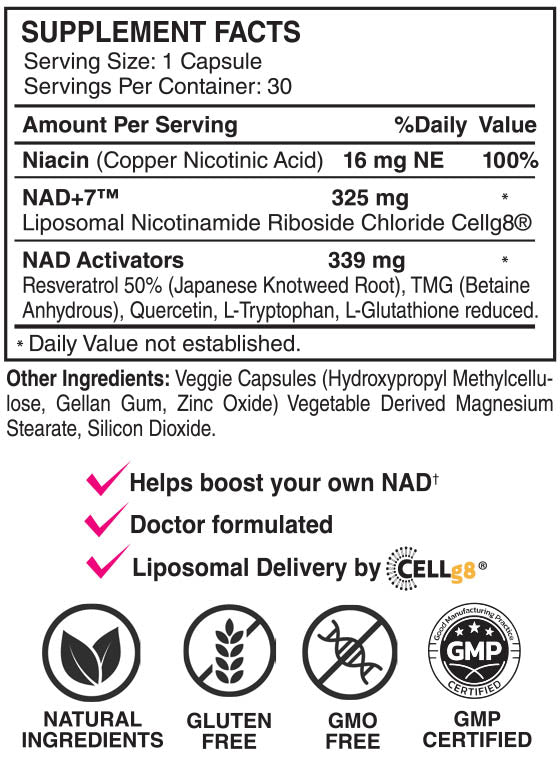 Liposomal NAD+ with Resveratrol for Men | NAD+7
