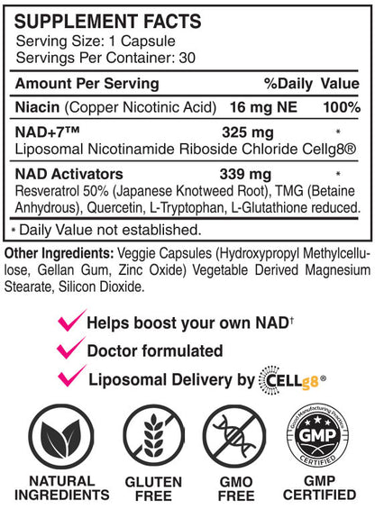 Liposomal NAD+ with Resveratrol for Men | NAD+7